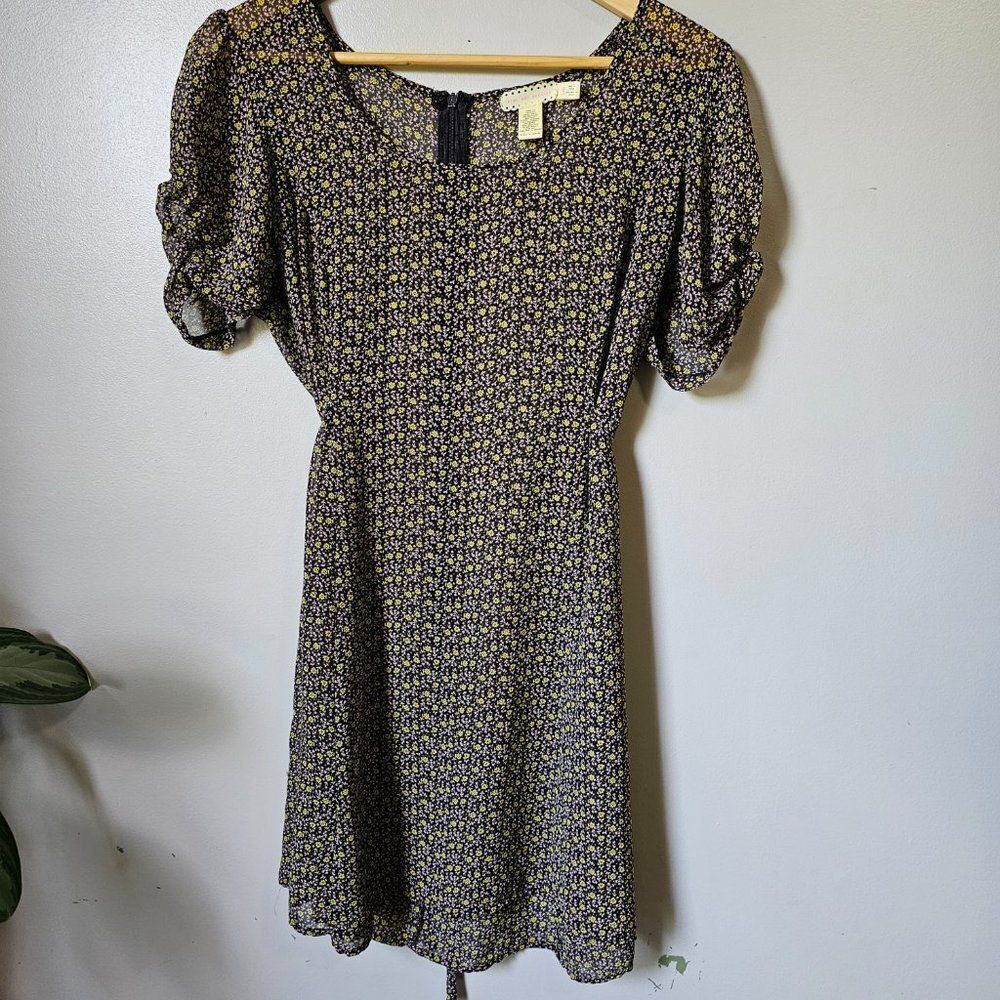 Pins & Needles Urban Outfitters Sheer Ditsy Floral Dress